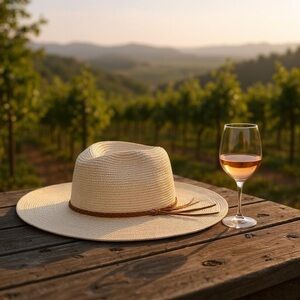 RIO COWGIRL BRAIDED ROPE BIRM SUN HAT ( IVORY )